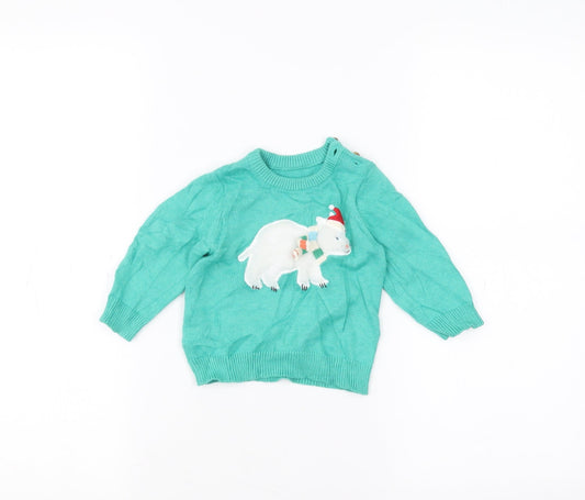 Marks and Spencer Baby Green   Pullover Jumper Size 3-6 Months