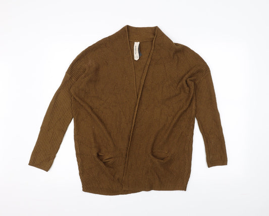 Pull&Bear Womens Brown  Knit Jacket Coatigan Size S