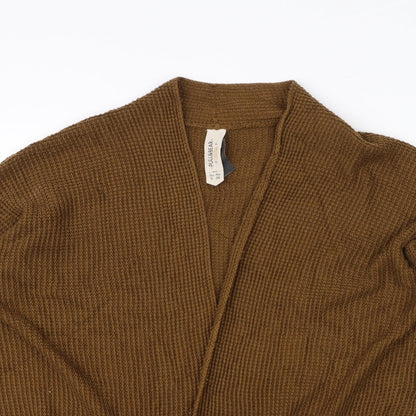 Pull&Bear Womens Brown  Knit Jacket Coatigan Size S