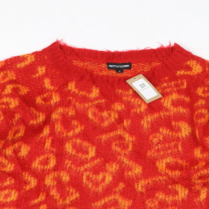 PRETTYLITTLETHING Womens Red   Pullover Jumper Size M