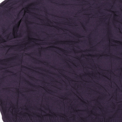 Rose Womens Purple  Knit Pullover Jumper Size M