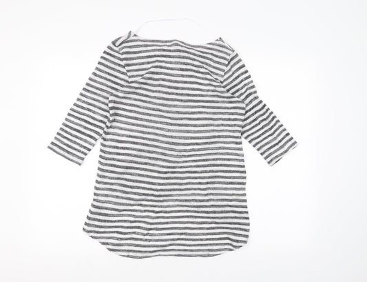 Womens UK Size S VERO MODA White Basic T-Shirt
