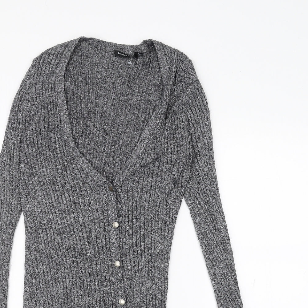 Brave Soul Womens Grey   Cardigan Jumper Size S