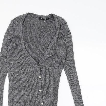 Brave Soul Womens Grey   Cardigan Jumper Size S
