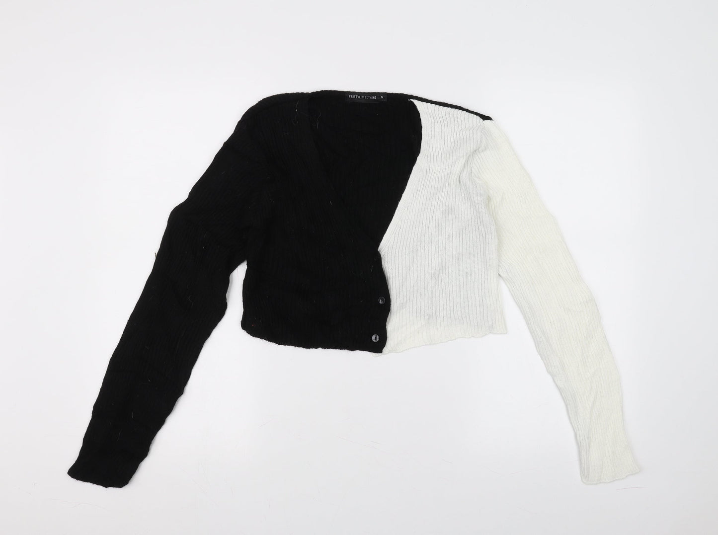 PRETTYLITTLETHING Womens White   Cardigan Jumper Size S