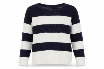 Gap Womens White Striped  Pullover Jumper Size M