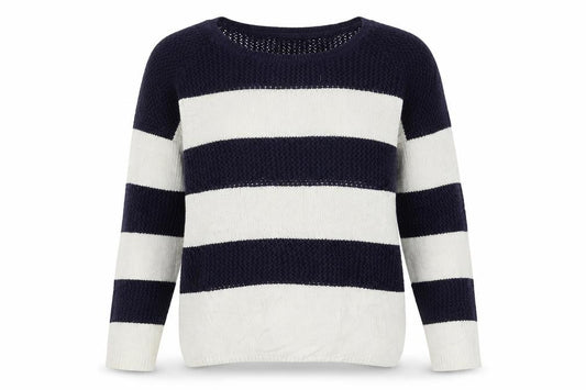 Gap Womens White Striped  Pullover Jumper Size M