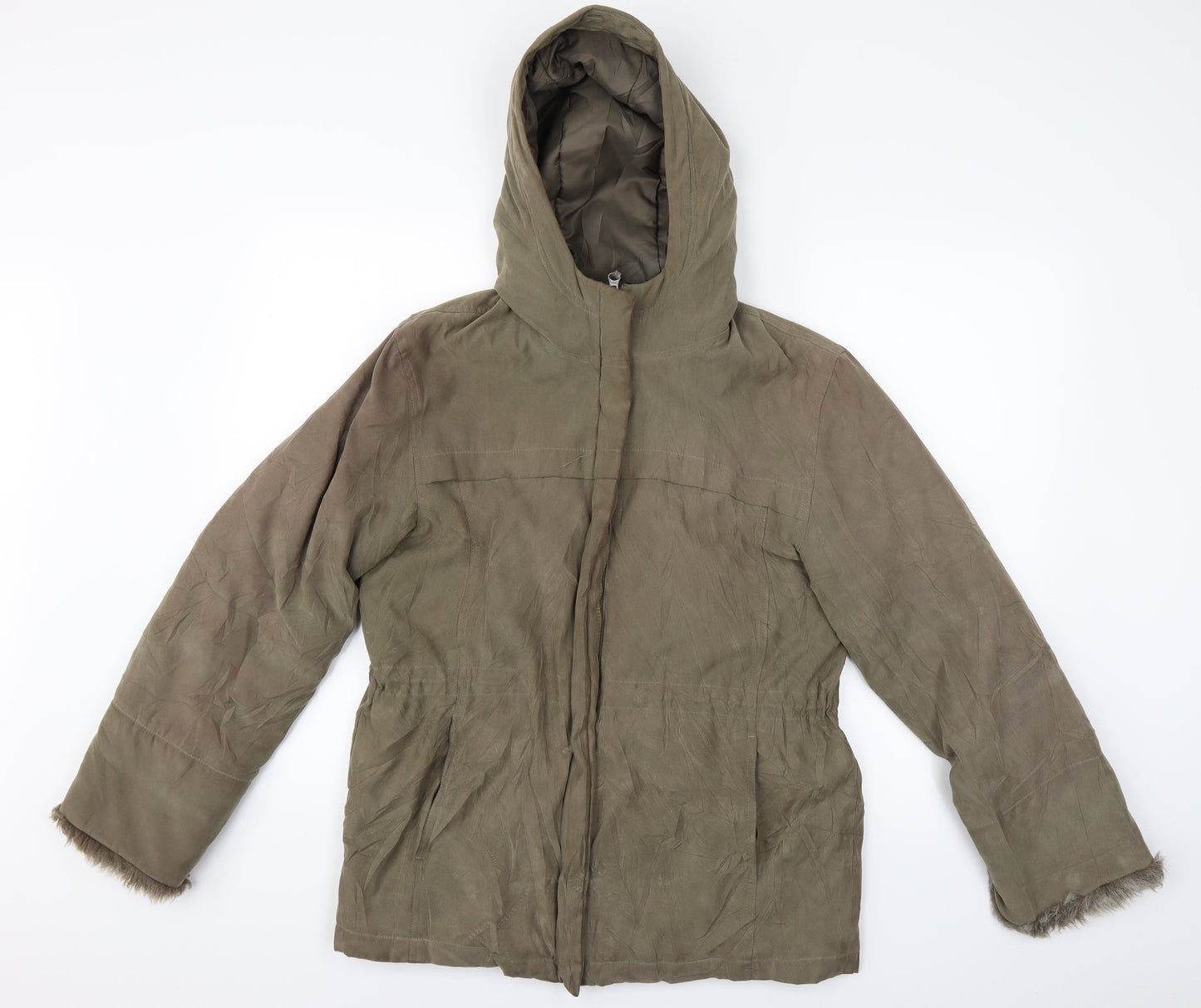 Womens UK Size 8 NEXT Green Anorak Coat
