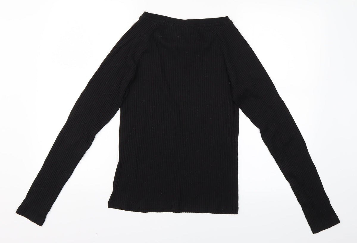Brave Soul Womens Black   Pullover Jumper Size M
