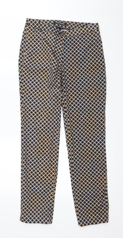 Betty Barclay Womens Brown Geometric  Trousers  Size 6 L28 in