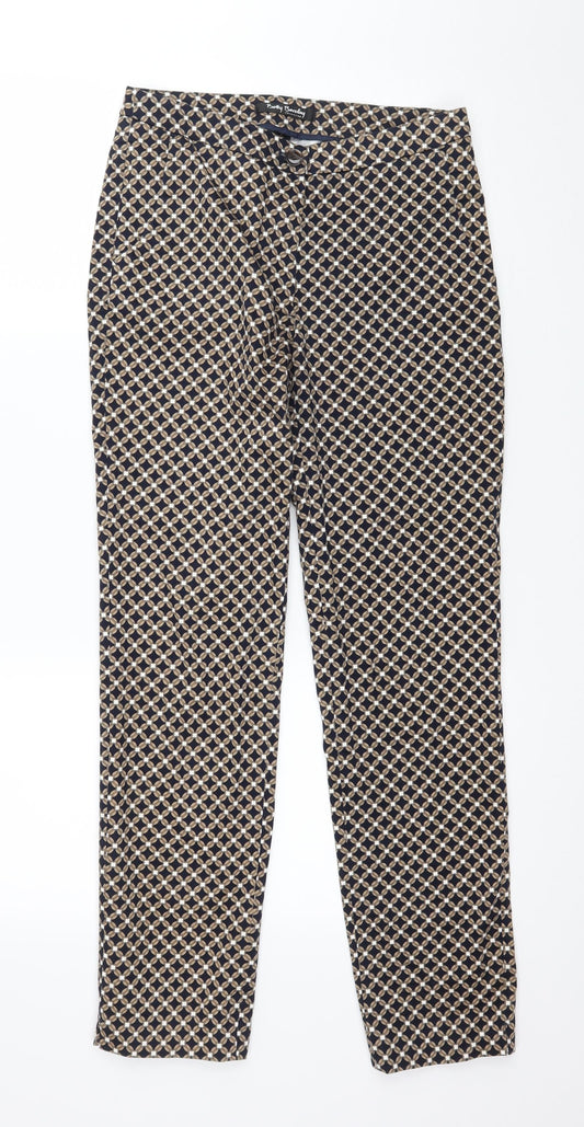 Betty Barclay Womens Brown Geometric  Trousers  Size 6 L28 in