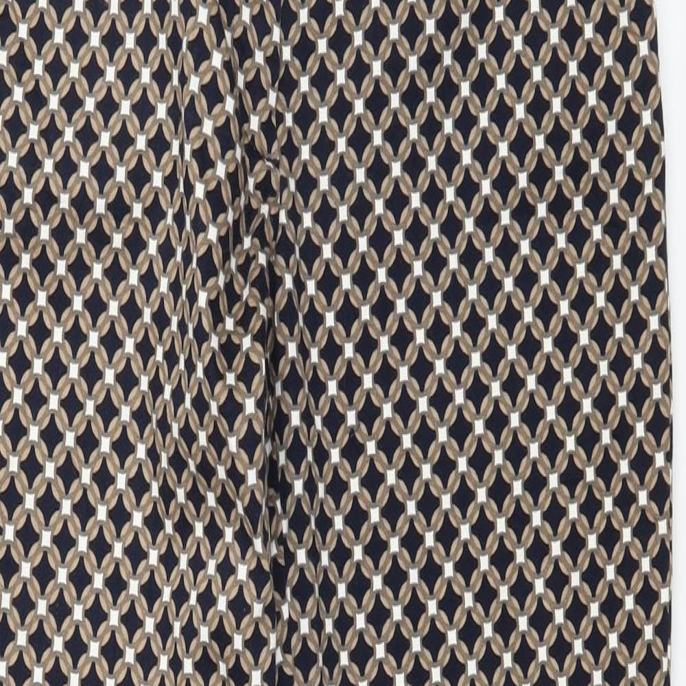 Betty Barclay Womens Brown Geometric  Trousers  Size 6 L28 in