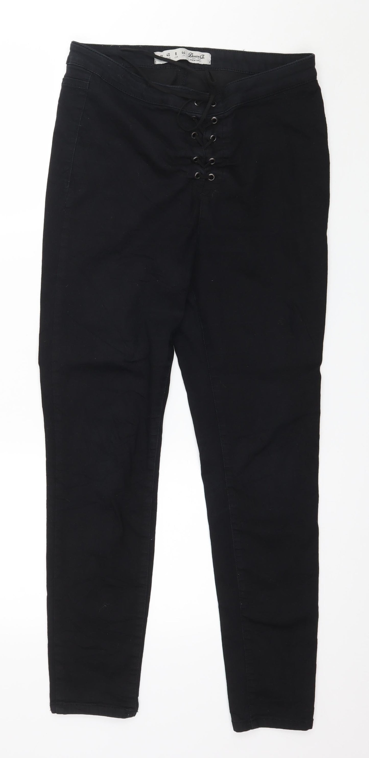 Denim & Co. Womens Black  Denim Skinny Jeans Size 12 L28 in