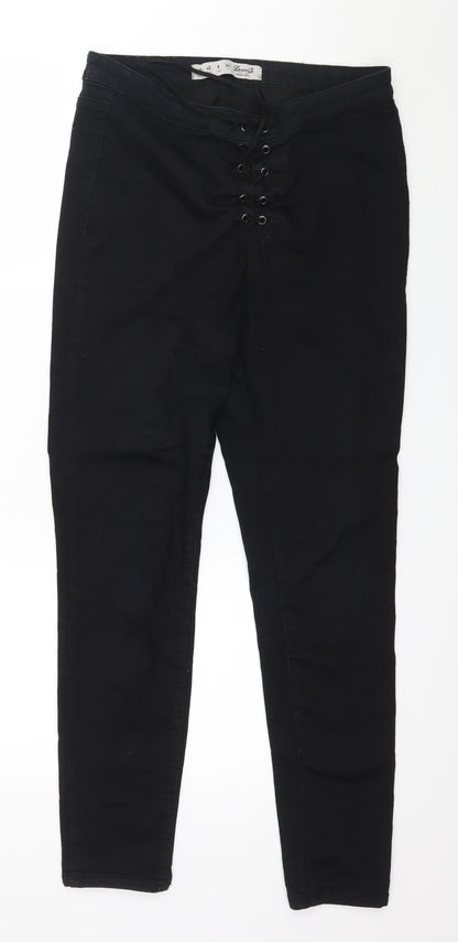 Denim & Co. Womens Black  Denim Skinny Jeans Size 12 L28 in