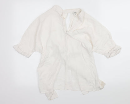 Womens UK Size 6 River Island White Basic Blouse