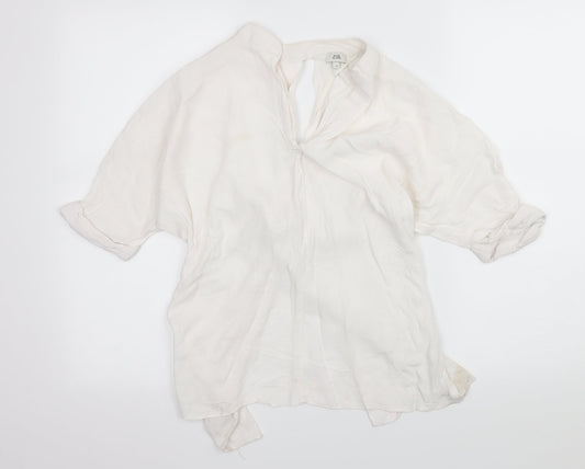 Womens UK Size 6 River Island White Basic Blouse