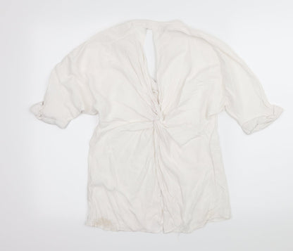 Womens UK Size 6 River Island White Basic Blouse