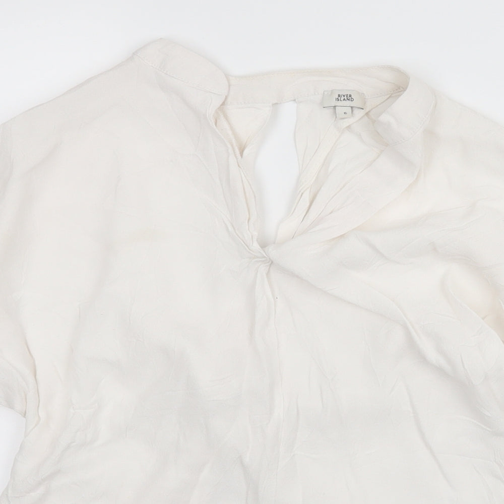 Womens UK Size 6 River Island White Basic Blouse