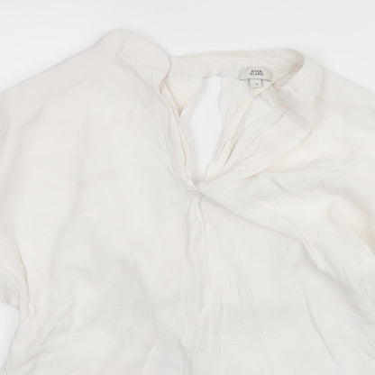 Womens UK Size 6 River Island White Basic Blouse