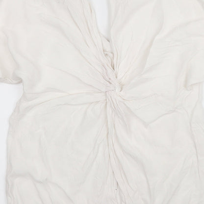 Womens UK Size 6 River Island White Basic Blouse
