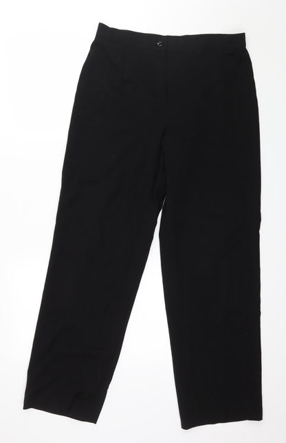 Womens UK Size 34 in Preworn Regular Fit  Black Trousers