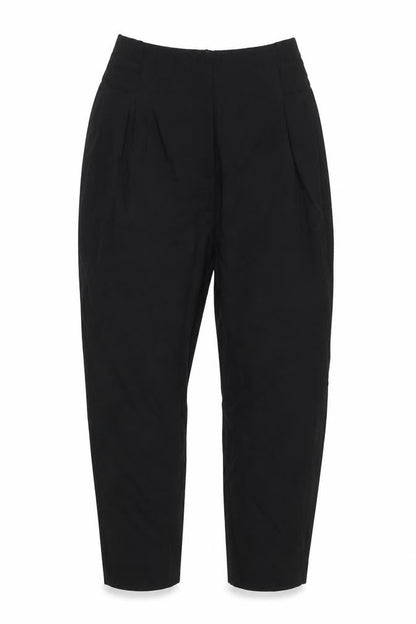 Front view of ASOS women’s black trousers, size UK 8, 21-inch leg
