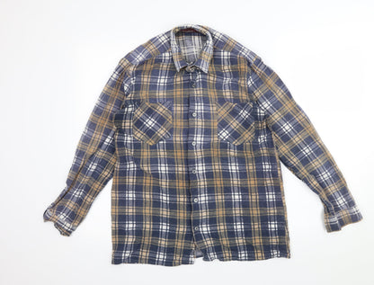 Mens UK Size S Preworn Beige  Button-Up Long Sleeve Casual Shirt