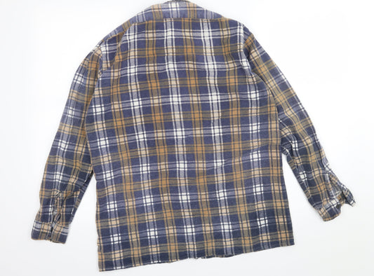 Mens UK Size S Preworn Beige  Button-Up Long Sleeve Casual Shirt