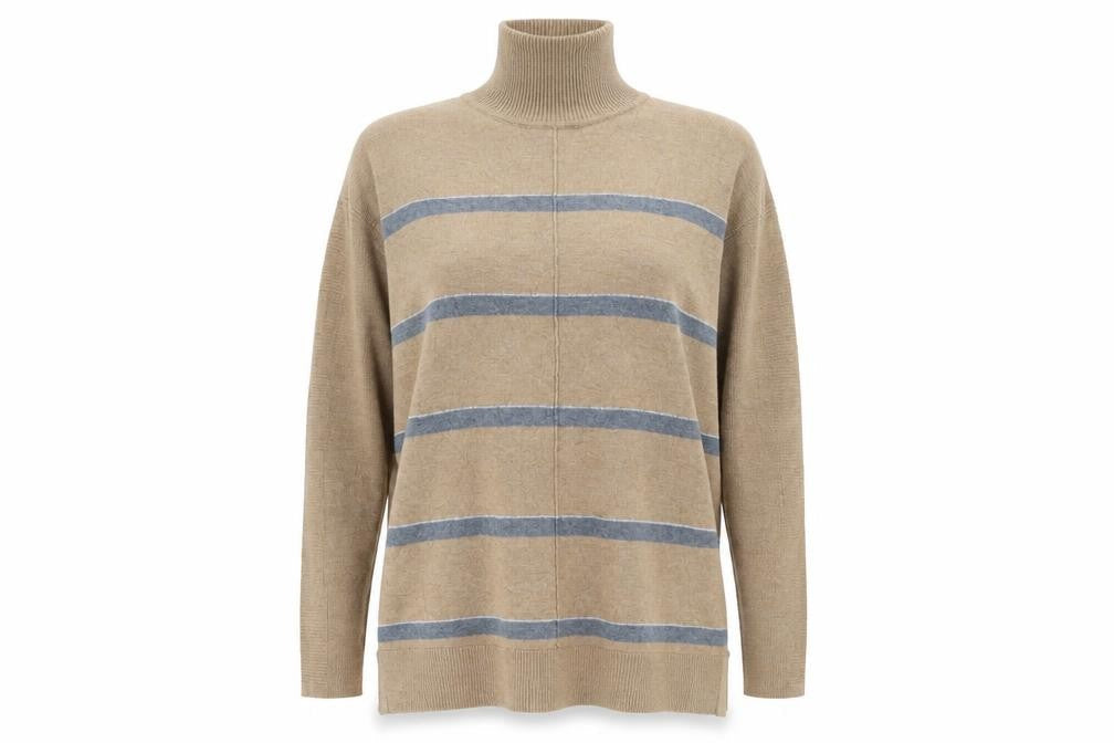 Next Womens Brown Striped Knit Pullover Jumper Size 12