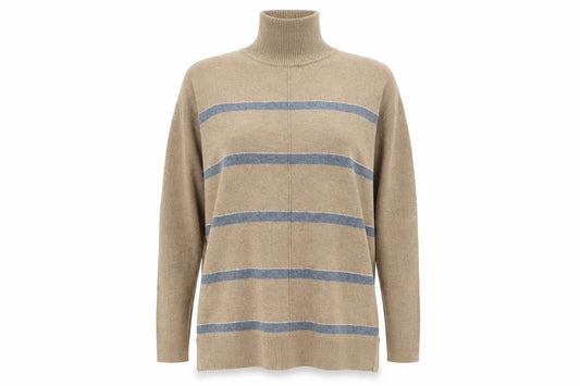 NEXT Womens Brown Striped Knit Pullover Jumper Size 12