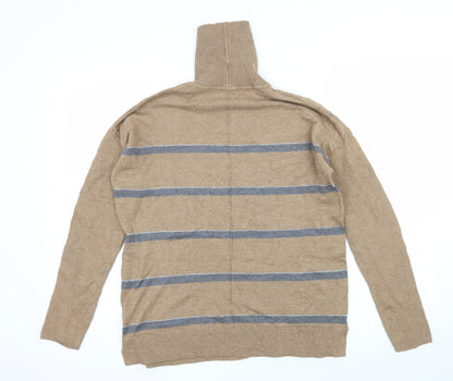Next Womens Brown Striped Knit Pullover Jumper Size 12