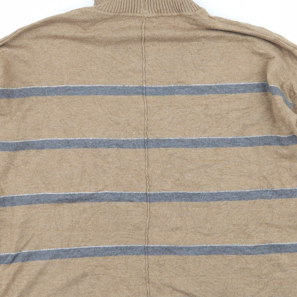 Next Womens Brown Striped Knit Pullover Jumper Size 12
