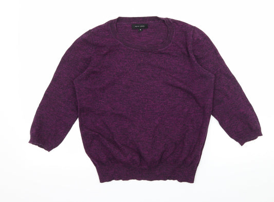 New Look Womens Purple  Knit Pullover Jumper Size 10