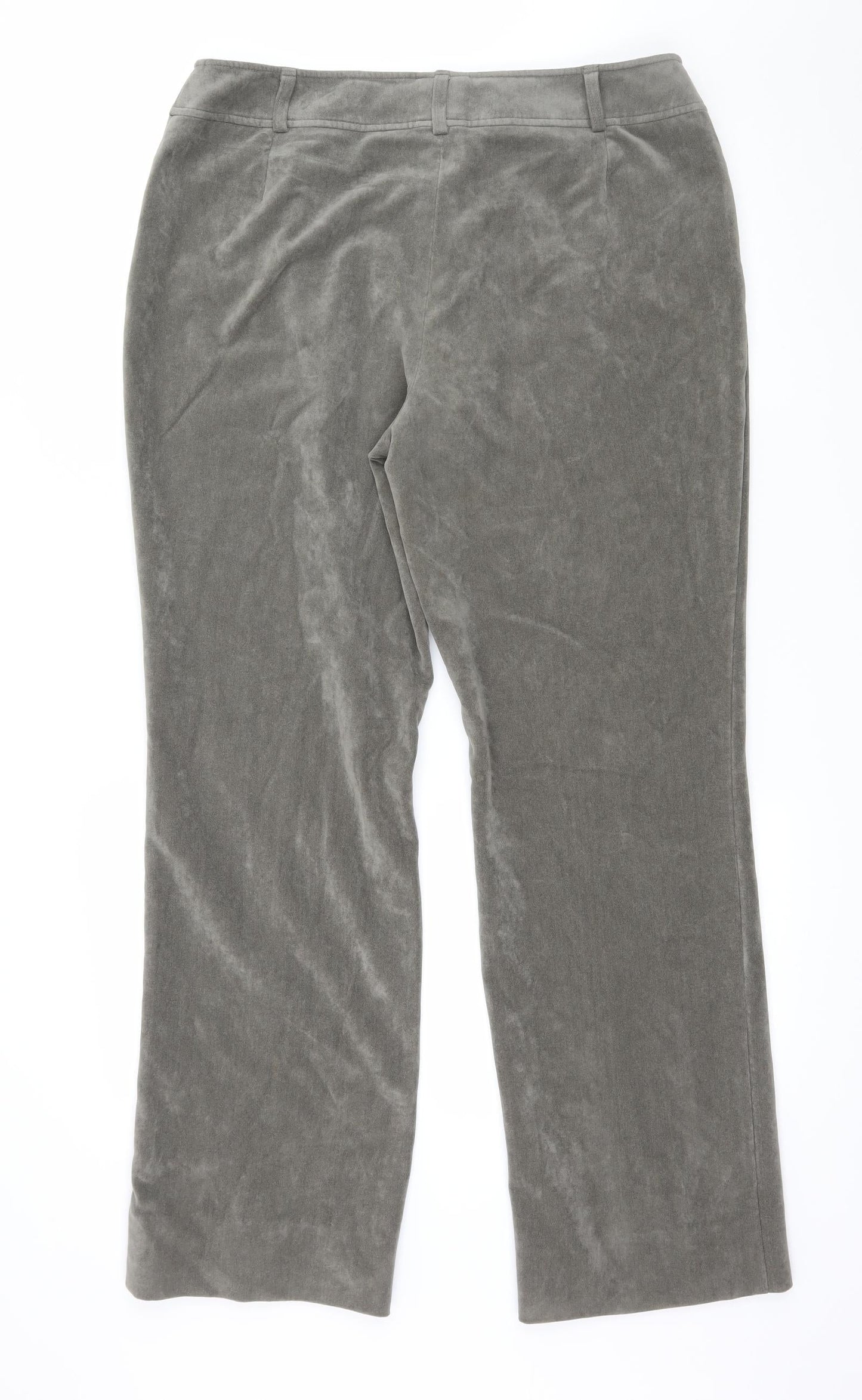Frankenwalder Womens Green  Velour Trousers  Size 14 L31 in