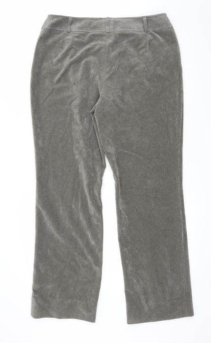 Frankenwalder Womens Green  Velour Trousers  Size 14 L31 in