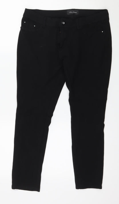 Miss Anna Womens Black  Denim Skinny Jeans Size 34 in L26 in
