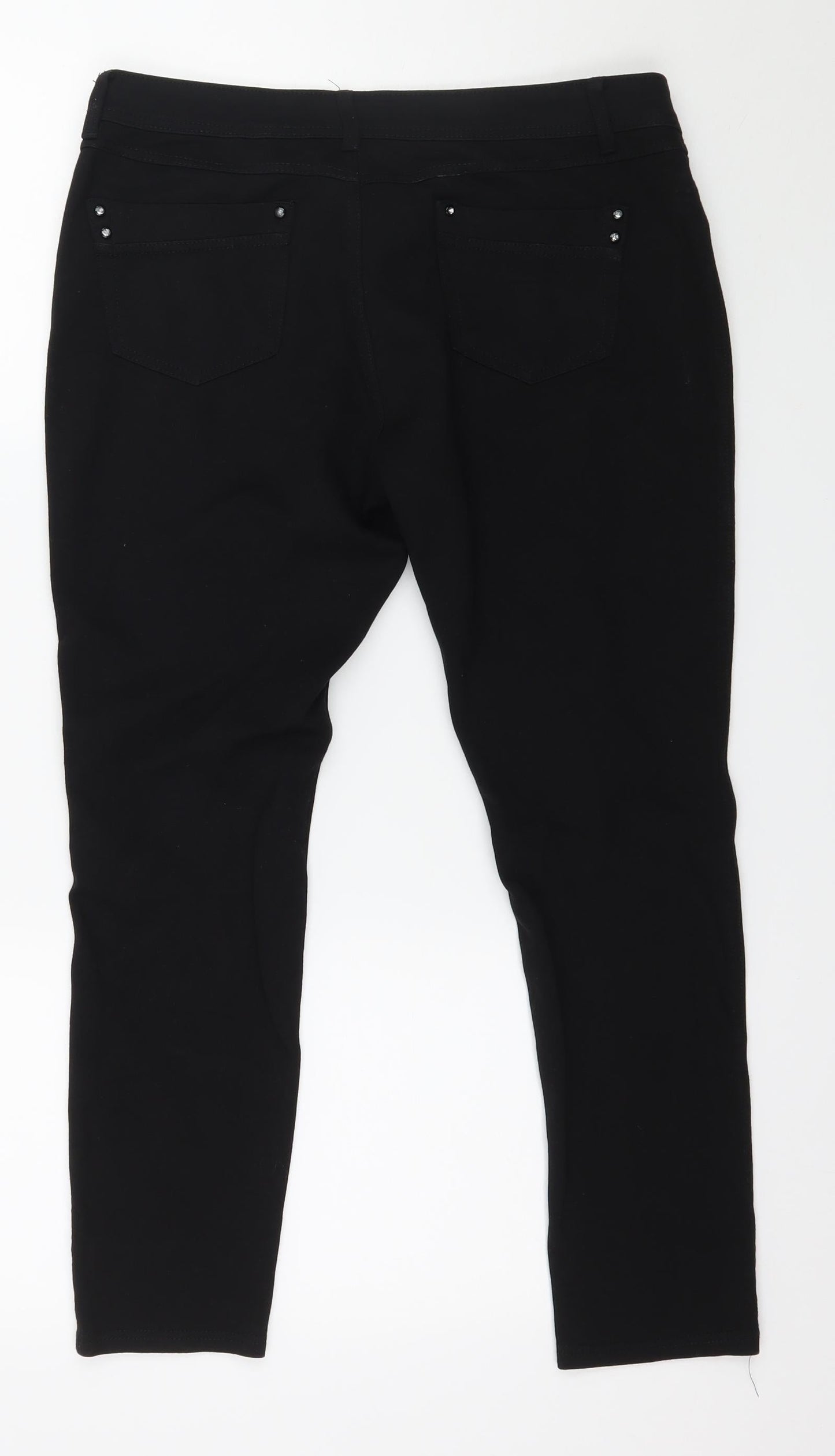 Miss Anna Womens Black  Denim Skinny Jeans Size 34 in L26 in