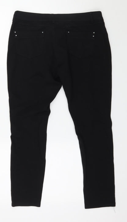 Miss Anna Womens Black  Denim Skinny Jeans Size 34 in L26 in
