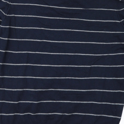 Williams & Brown Mens Blue Striped Knit Pullover Jumper Size M
