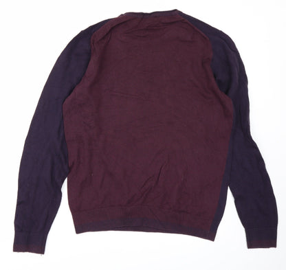 M&S Mens Purple   Pullover Jumper Size M