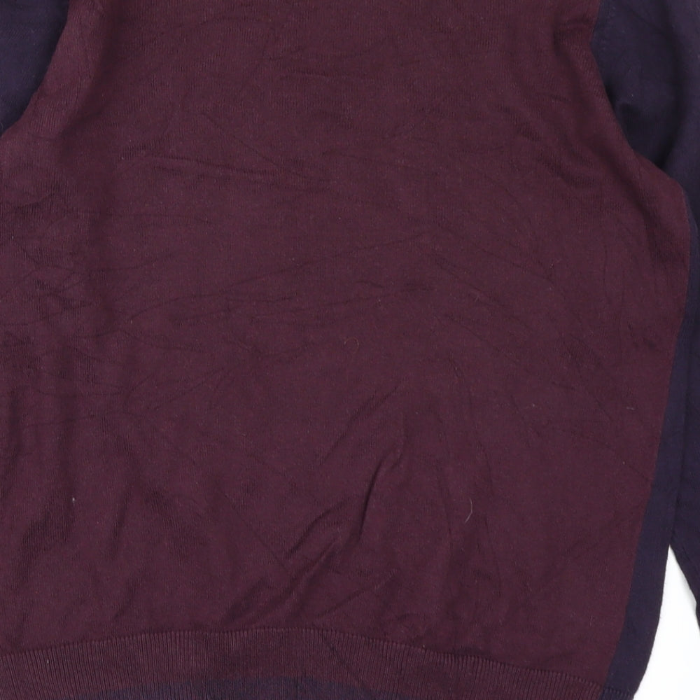 M&S Mens Purple   Pullover Jumper Size M