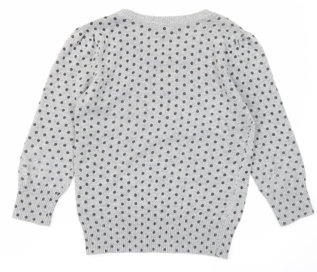 Dorothy Perkins Womens Grey Polka Dot  Pullover Jumper Size 8
