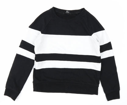 Womens UK Size S FOREVER 21 Black Pullover Sweatshirt