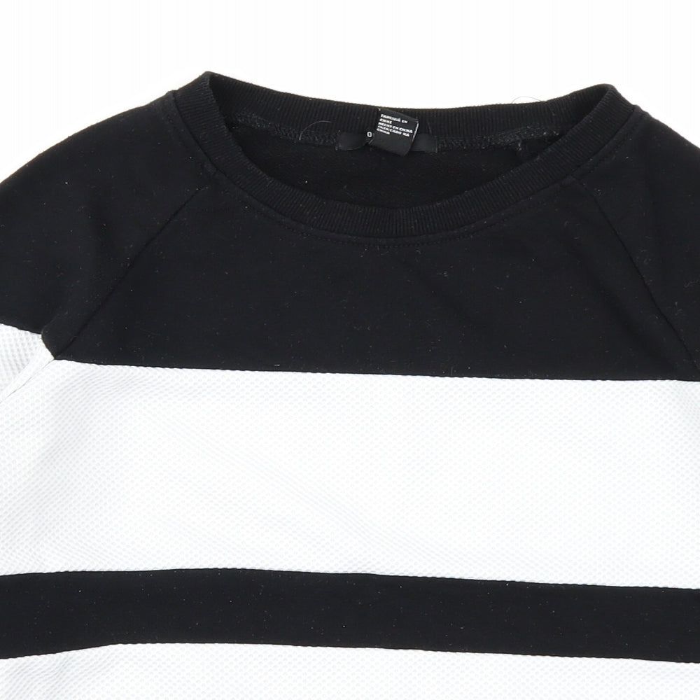 Womens UK Size S FOREVER 21 Black Pullover Sweatshirt