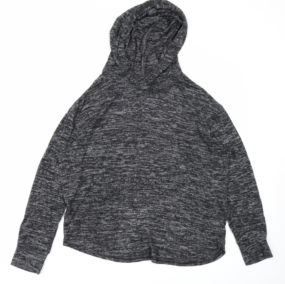 Additional front view of Papaya women’s black pullover hoodie, size M