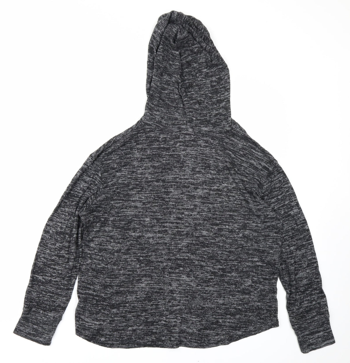 Back view of Papaya women’s black pullover hoodie, size M