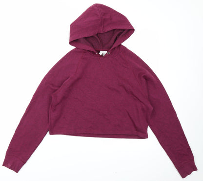 Divided Womens Purple   Pullover Hoodie Size S  - cropped