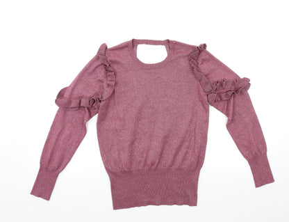 George Womens Pink  Knit Pullover Jumper Size 10