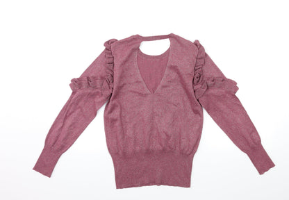 George Womens Pink  Knit Pullover Jumper Size 10