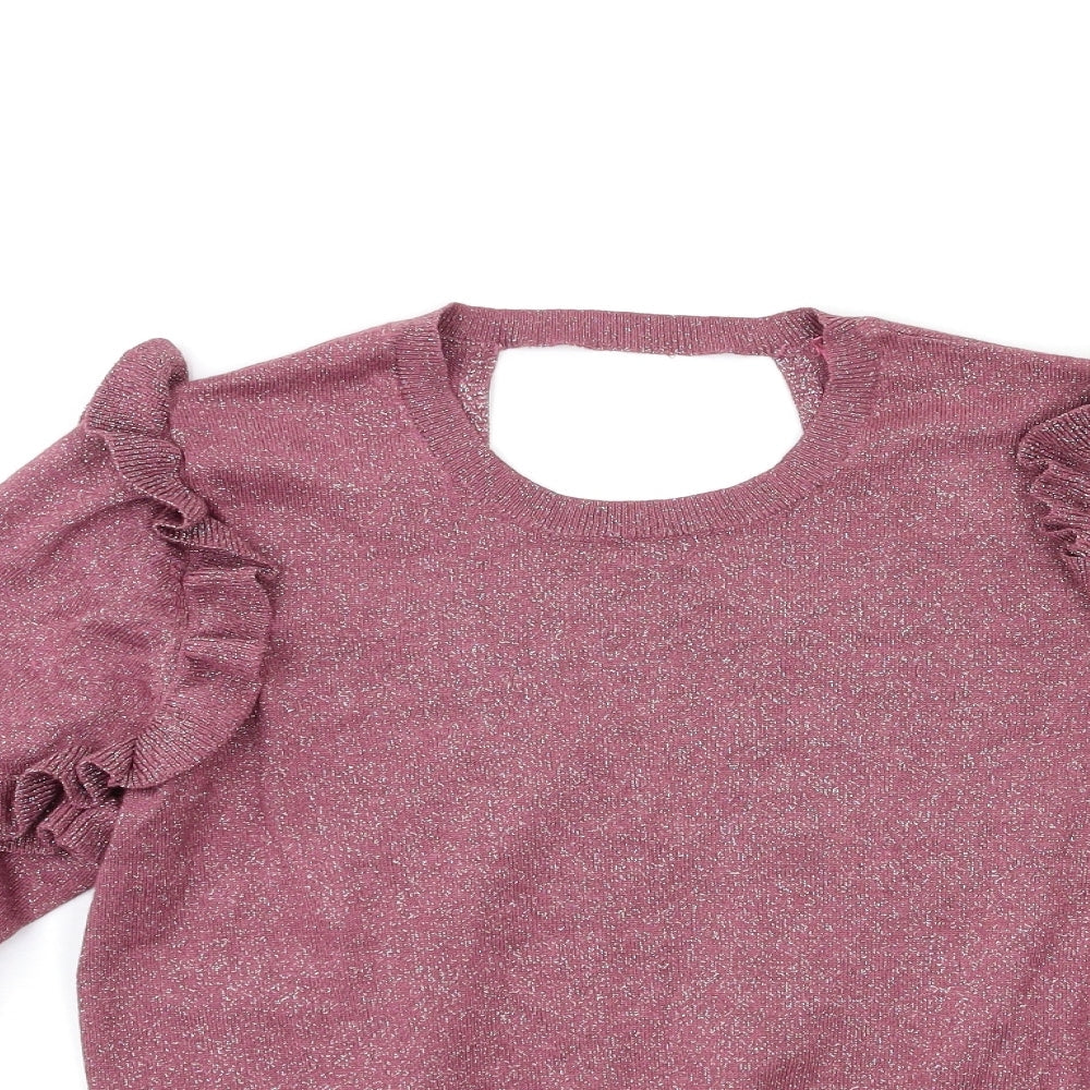 George Womens Pink  Knit Pullover Jumper Size 10